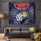 Custom AFL Demons NAIDOC Week Tapestry Keep The Fire Burning Indigenous Art