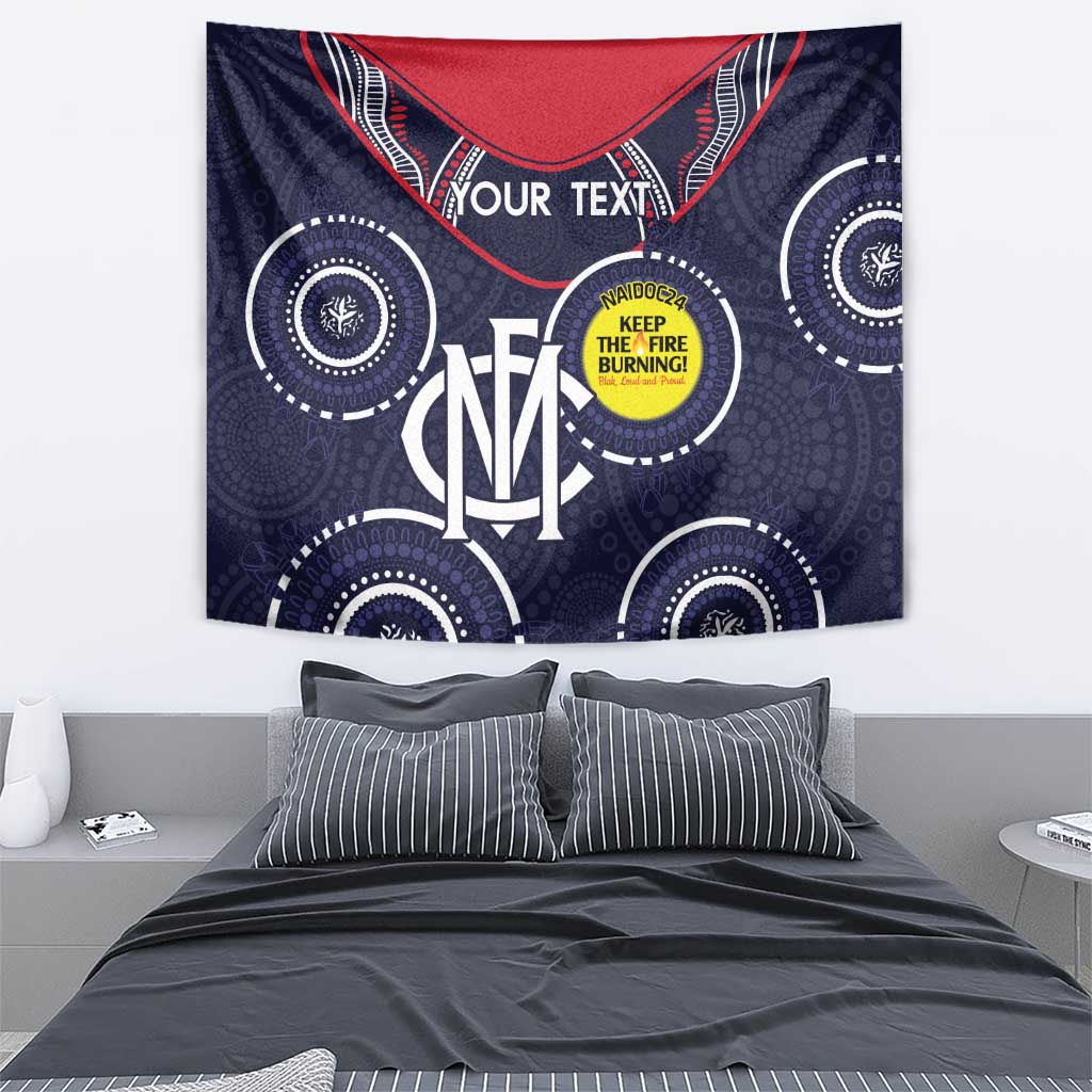 Custom AFL Demons NAIDOC Week Tapestry Keep The Fire Burning Indigenous Art