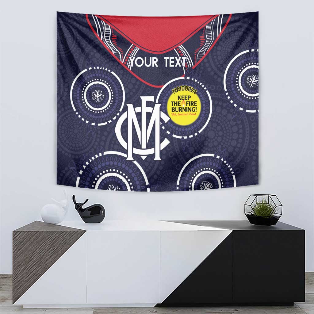 Custom AFL Demons NAIDOC Week Tapestry Keep The Fire Burning Indigenous Art
