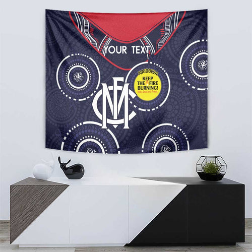 Custom AFL Demons NAIDOC Week Tapestry Keep The Fire Burning Indigenous Art
