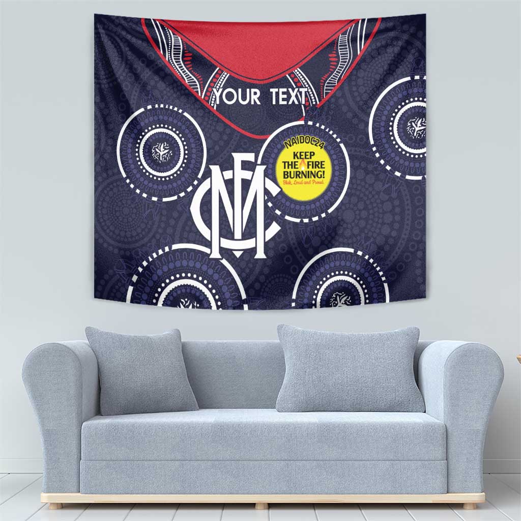 Custom AFL Demons NAIDOC Week Tapestry Keep The Fire Burning Indigenous Art