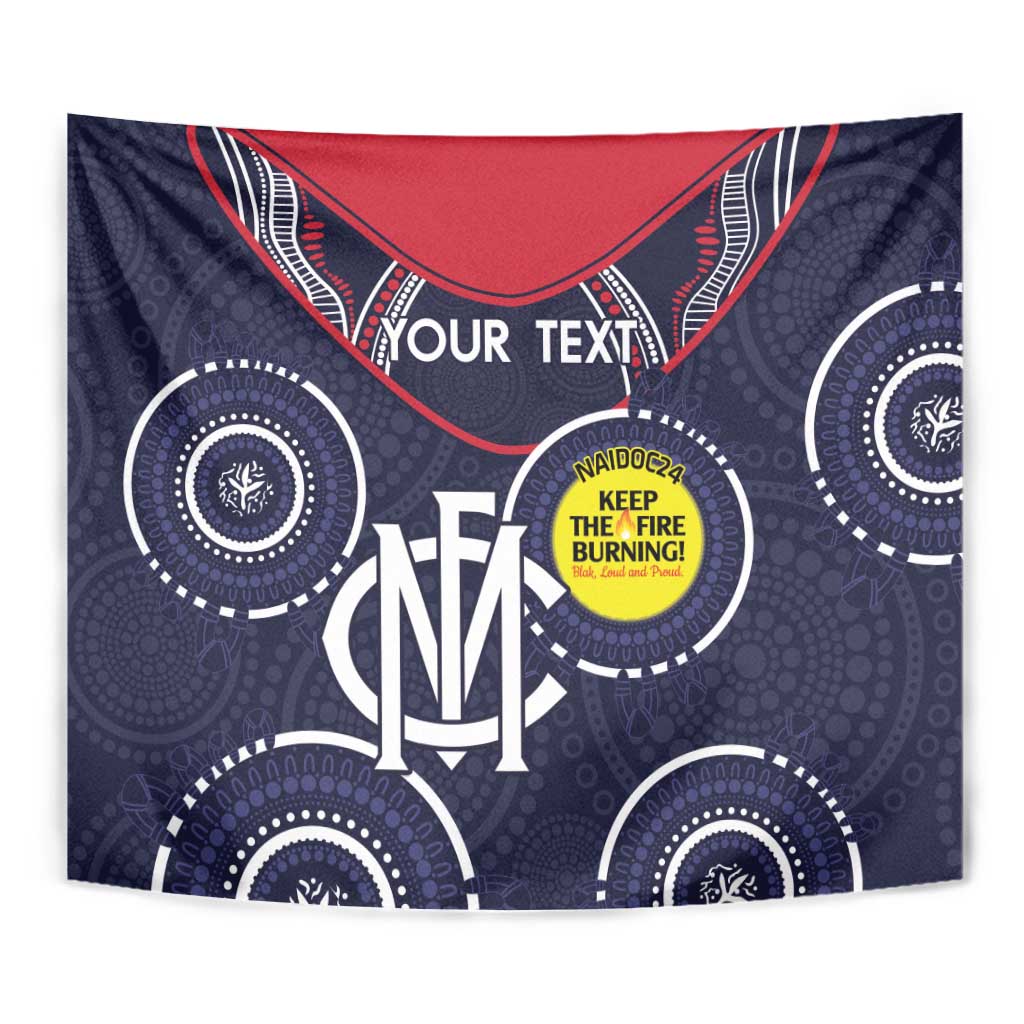 Custom AFL Demons NAIDOC Week Tapestry Keep The Fire Burning Indigenous Art