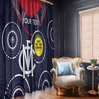 Custom AFL Demons NAIDOC Week Window Curtain Keep The Fire Burning Indigenous Art