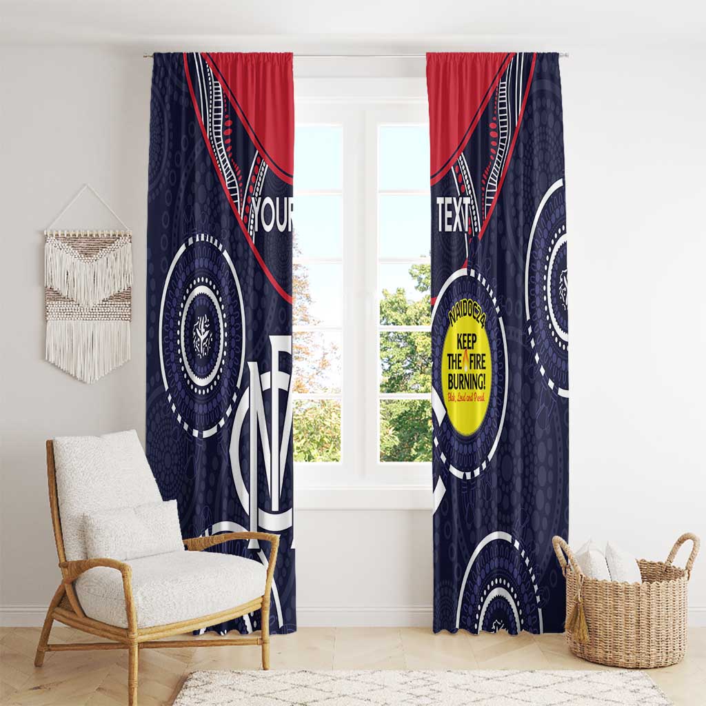 Custom AFL Demons NAIDOC Week Window Curtain Keep The Fire Burning Indigenous Art