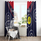 Custom AFL Demons NAIDOC Week Window Curtain Keep The Fire Burning Indigenous Art