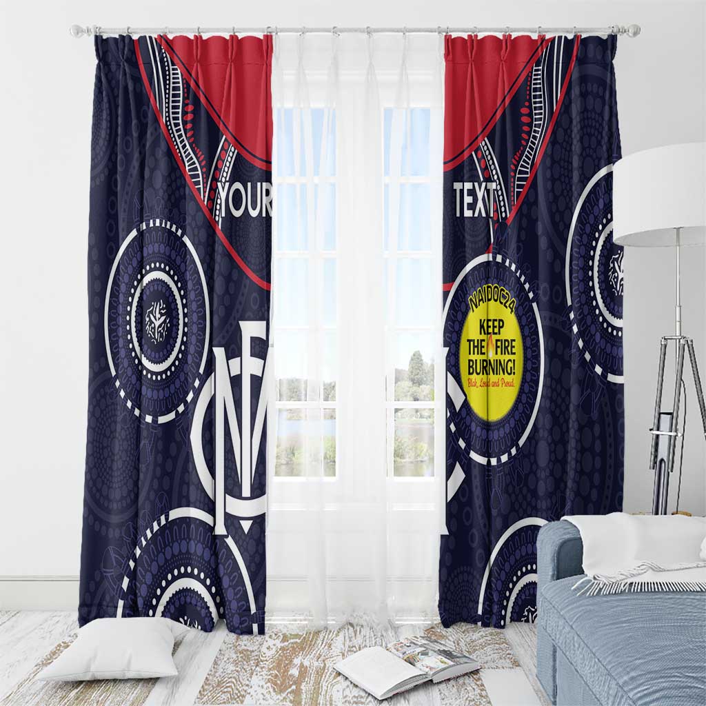Custom AFL Demons NAIDOC Week Window Curtain Keep The Fire Burning Indigenous Art