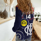Custom AFL Demons NAIDOC Week Women Casual Shirt Keep The Fire Burning Indigenous Art