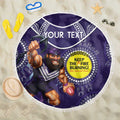 Custom AFL Dockers NAIDOC Week Beach Blanket Keep The Fire Burning Indigenous Art