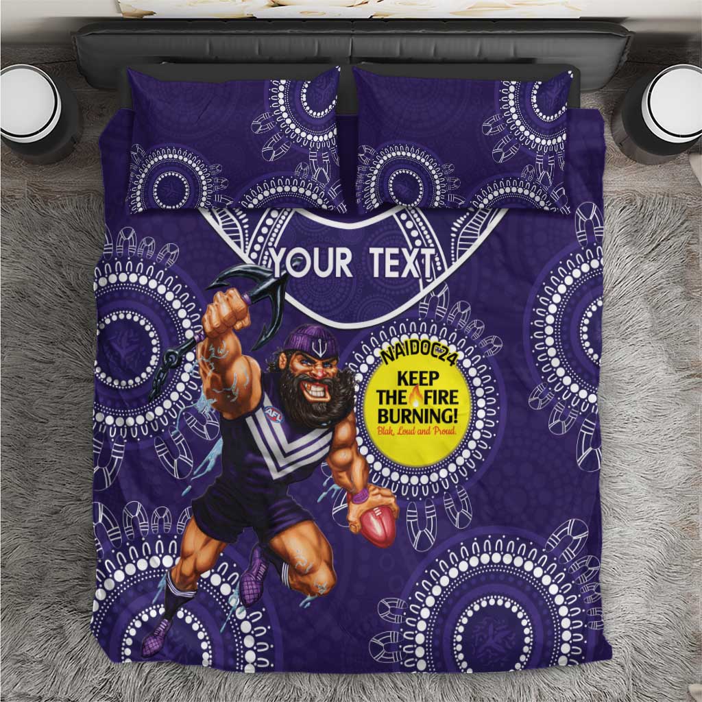 Custom AFL Dockers NAIDOC Week Bedding Set Keep The Fire Burning Indigenous Art