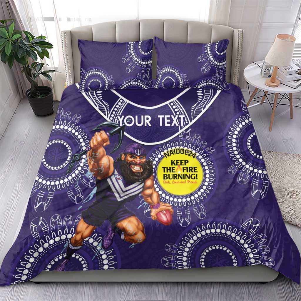 Custom AFL Dockers NAIDOC Week Bedding Set Keep The Fire Burning Indigenous Art