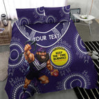 Custom AFL Dockers NAIDOC Week Bedding Set Keep The Fire Burning Indigenous Art