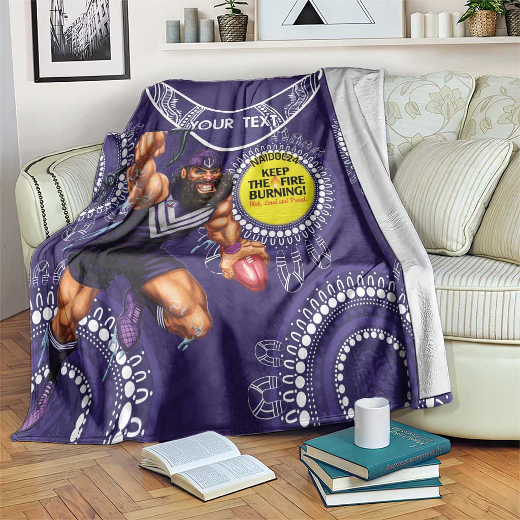 Custom AFL Dockers NAIDOC Week Blanket Keep The Fire Burning Indigenous Art