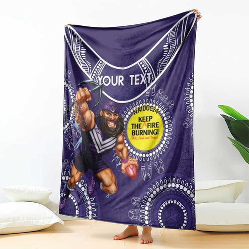 Custom AFL Dockers NAIDOC Week Blanket Keep The Fire Burning Indigenous Art