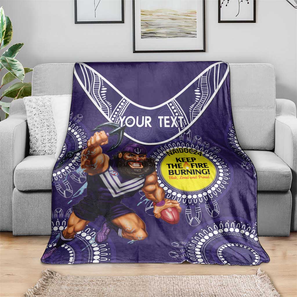 Custom AFL Dockers NAIDOC Week Blanket Keep The Fire Burning Indigenous Art