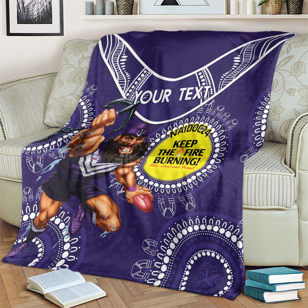Custom AFL Dockers NAIDOC Week Blanket Keep The Fire Burning Indigenous Art