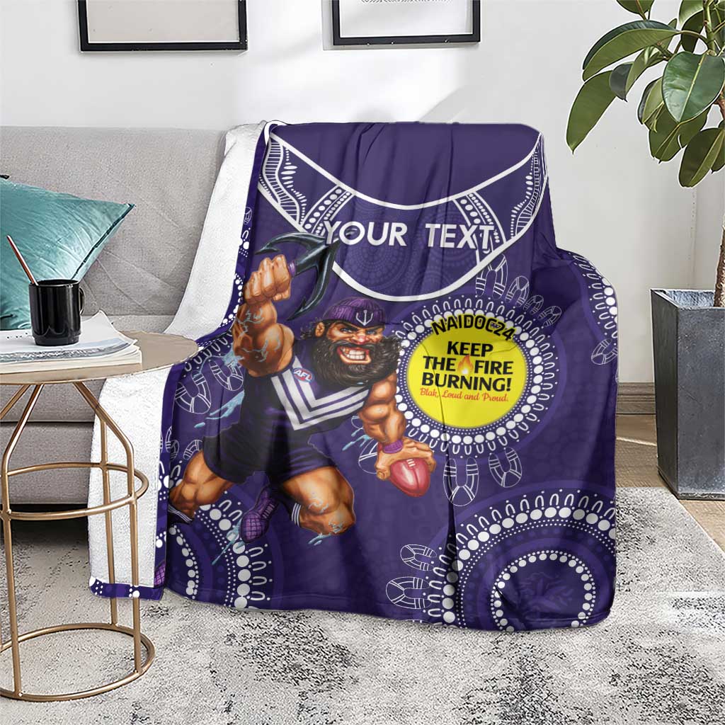 Custom AFL Dockers NAIDOC Week Blanket Keep The Fire Burning Indigenous Art