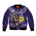 Custom AFL Dockers NAIDOC Week Bomber Jacket Keep The Fire Burning Indigenous Art