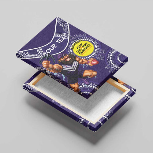 Custom AFL Dockers NAIDOC Week Canvas Wall Art Keep The Fire Burning Indigenous Art