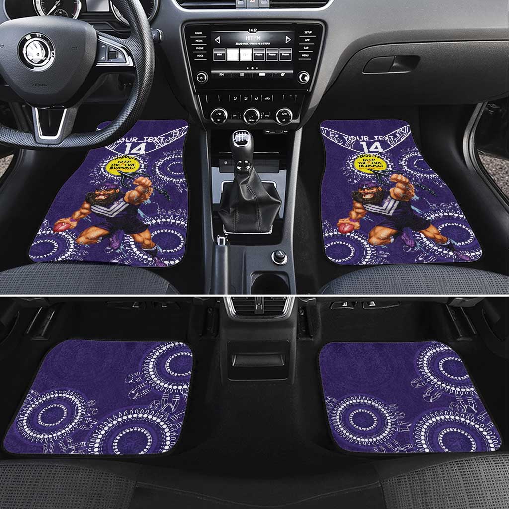 Custom AFL Dockers NAIDOC Week Car Mats Keep The Fire Burning Indigenous Art