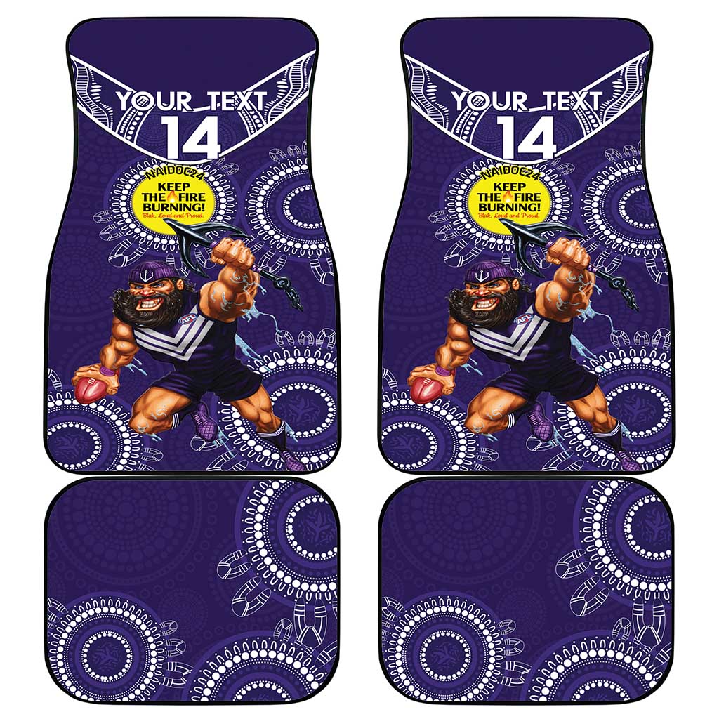 Custom AFL Dockers NAIDOC Week Car Mats Keep The Fire Burning Indigenous Art