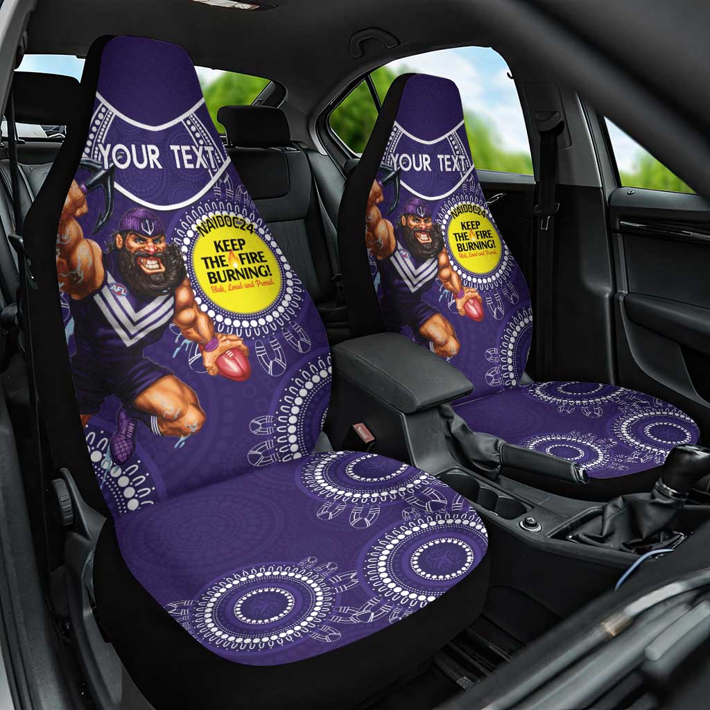 Custom AFL Dockers NAIDOC Week Car Seat Cover Keep The Fire Burning Indigenous Art