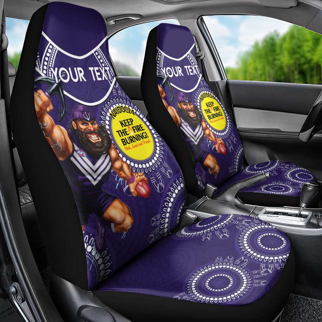 Custom AFL Dockers NAIDOC Week Car Seat Cover Keep The Fire Burning Indigenous Art
