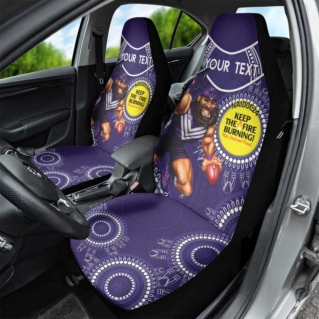 Custom AFL Dockers NAIDOC Week Car Seat Cover Keep The Fire Burning Indigenous Art