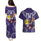 Custom AFL Dockers NAIDOC Week Couples Matching Puletasi and Hawaiian Shirt Keep The Fire Burning Indigenous Art