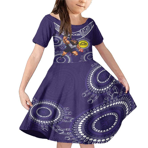 Custom AFL Dockers NAIDOC Week Family Matching Mermaid Dress and Hawaiian Shirt Keep The Fire Burning Indigenous Art
