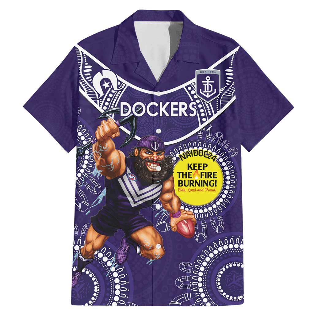 Custom AFL Dockers NAIDOC Week Family Matching Mermaid Dress and Hawaiian Shirt Keep The Fire Burning Indigenous Art