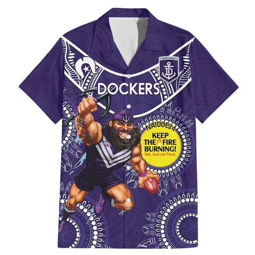 Custom AFL Dockers NAIDOC Week Family Matching Mermaid Dress and Hawaiian Shirt Keep The Fire Burning Indigenous Art