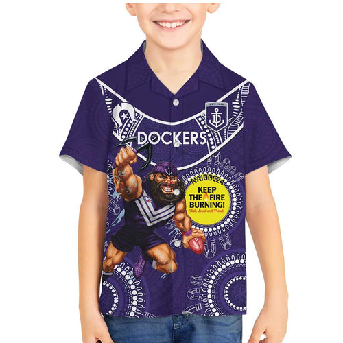 Custom AFL Dockers NAIDOC Week Family Matching Mermaid Dress and Hawaiian Shirt Keep The Fire Burning Indigenous Art