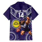 Custom AFL Dockers NAIDOC Week Family Matching Short Sleeve Bodycon Dress and Hawaiian Shirt Keep The Fire Burning Indigenous Art