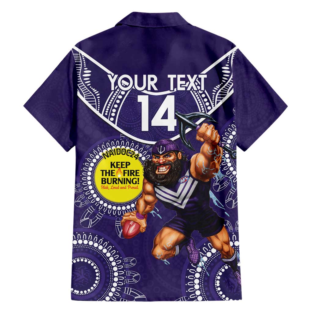 Custom AFL Dockers NAIDOC Week Family Matching Short Sleeve Bodycon Dress and Hawaiian Shirt Keep The Fire Burning Indigenous Art