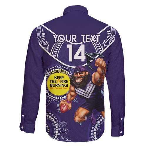 Custom AFL Dockers NAIDOC Week Family Matching Short Sleeve Bodycon Dress and Hawaiian Shirt Keep The Fire Burning Indigenous Art