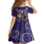 Custom AFL Dockers NAIDOC Week Family Matching Tank Maxi Dress and Hawaiian Shirt Keep The Fire Burning Indigenous Art