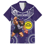 Custom AFL Dockers NAIDOC Week Family Matching Tank Maxi Dress and Hawaiian Shirt Keep The Fire Burning Indigenous Art