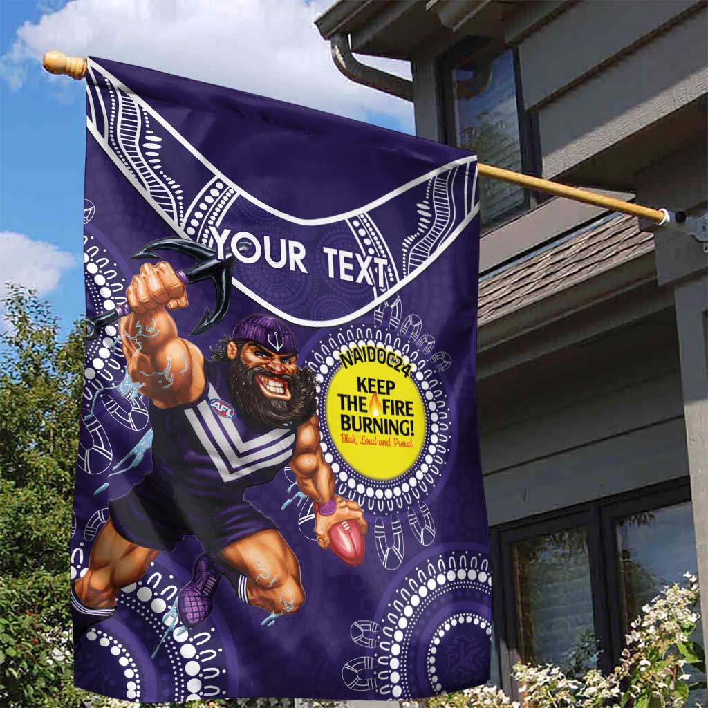 Custom AFL Dockers NAIDOC Week Garden Flag Keep The Fire Burning Indigenous Art