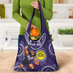 Custom AFL Dockers NAIDOC Week Grocery Bag Keep The Fire Burning Indigenous Art