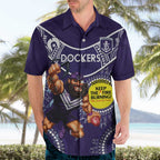 Custom AFL Dockers NAIDOC Week Hawaiian Shirt Keep The Fire Burning Indigenous Art