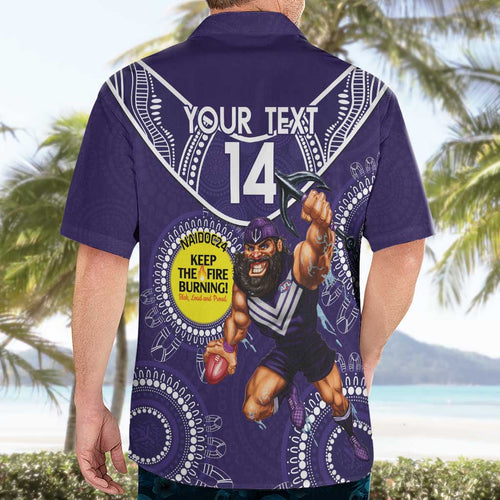Custom AFL Dockers NAIDOC Week Hawaiian Shirt Keep The Fire Burning Indigenous Art