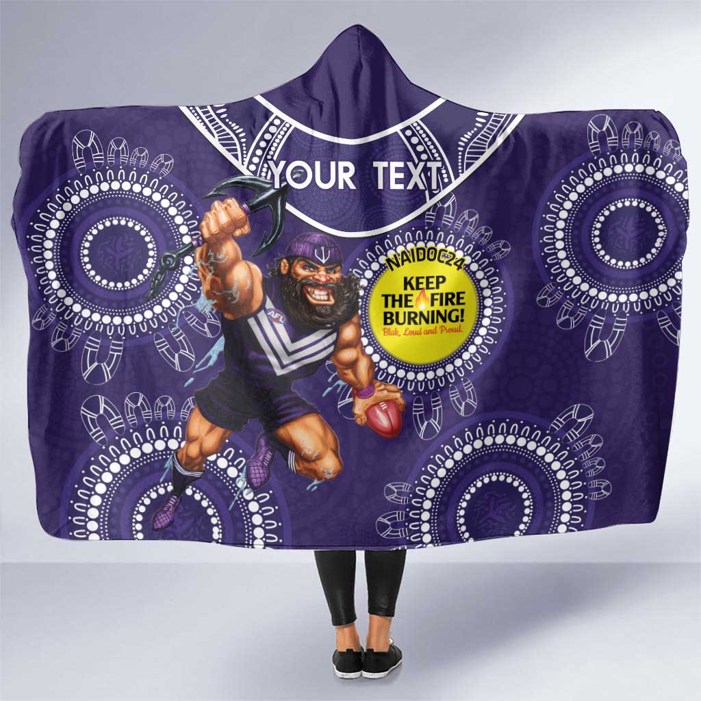Custom AFL Dockers NAIDOC Week Hooded Blanket Keep The Fire Burning Indigenous Art