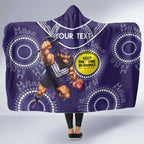 Custom AFL Dockers NAIDOC Week Hooded Blanket Keep The Fire Burning Indigenous Art