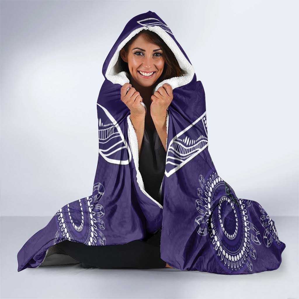 Custom AFL Dockers NAIDOC Week Hooded Blanket Keep The Fire Burning Indigenous Art