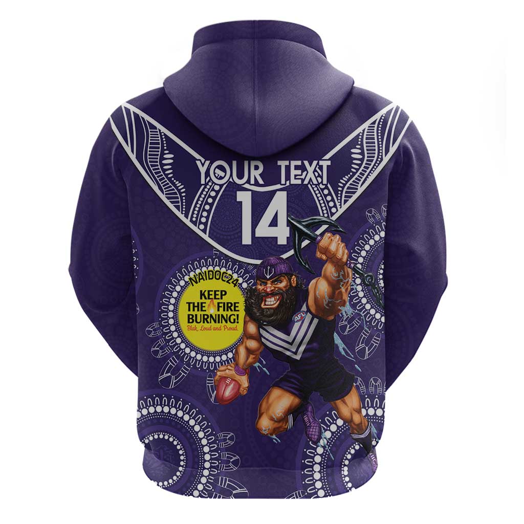 Custom AFL Dockers NAIDOC Week Hoodie Keep The Fire Burning Indigenous Art