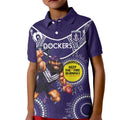 Custom AFL Dockers NAIDOC Week Kid Polo Shirt Keep The Fire Burning Indigenous Art