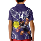 Custom AFL Dockers NAIDOC Week Kid Polo Shirt Keep The Fire Burning Indigenous Art