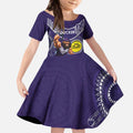 Custom AFL Dockers NAIDOC Week Kid Short Sleeve Dress Keep The Fire Burning Indigenous Art