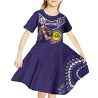Custom AFL Dockers NAIDOC Week Kid Short Sleeve Dress Keep The Fire Burning Indigenous Art