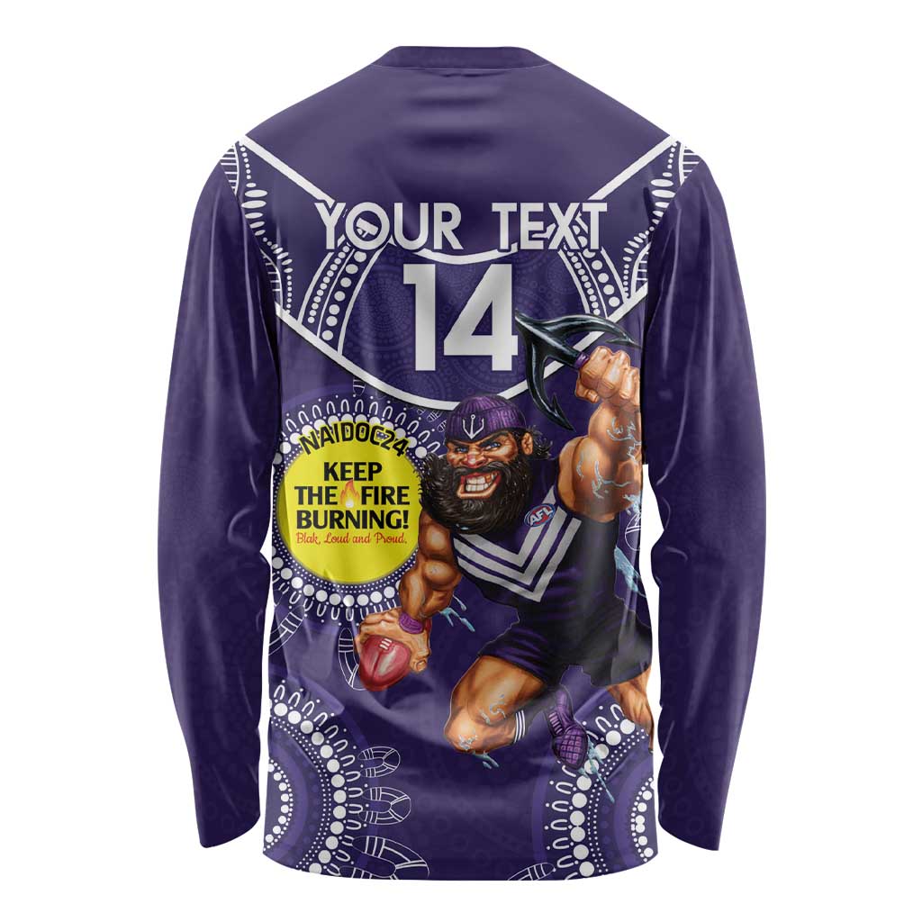 Custom AFL Dockers NAIDOC Week Long Sleeve Shirt Keep The Fire Burning Indigenous Art